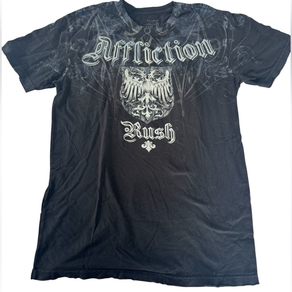 Vintage Y2K Affliction GSP Rush Signature Series Skull Tee XL